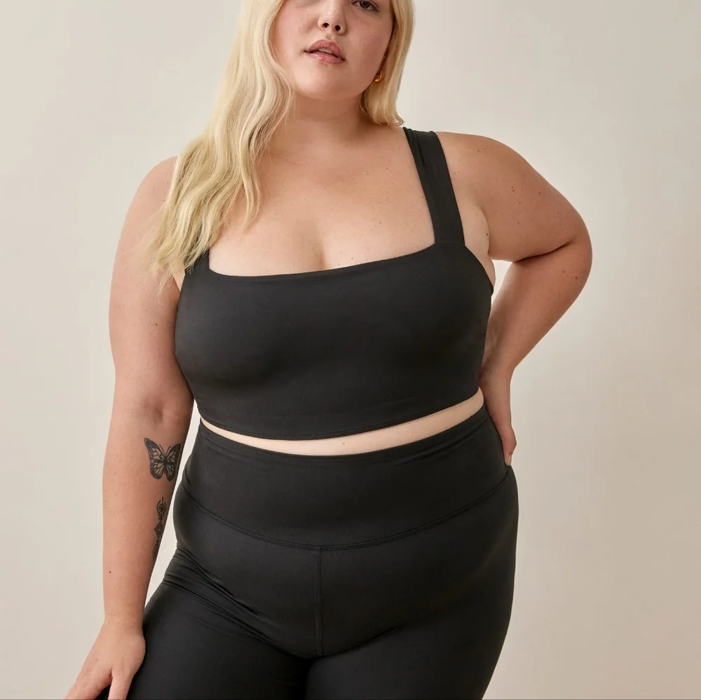 Reformation Ellie Ecostretch Bra Size S in Black NWT